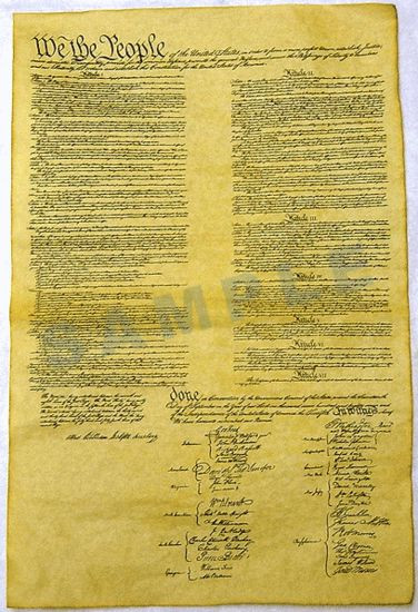 US Constitution Scroll