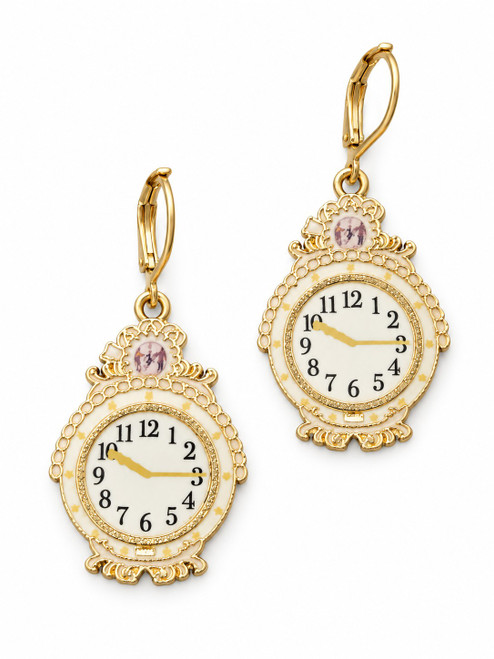 Mini-Library Clock Earrings
