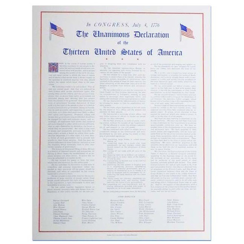 Declaration of Independence Poster (Text)