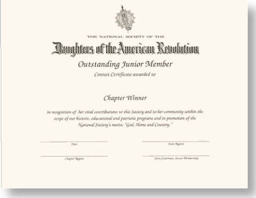 Chapter OJ Certificate Chapter OJ Certificate