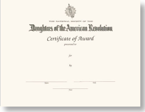 Certificate Of Award