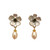 Cherry Blossom with Pearl Post Earring