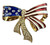 Patriotic Bow Pin/Neckslide