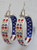 Patriotic Crystal Earrings with Enamel Flag