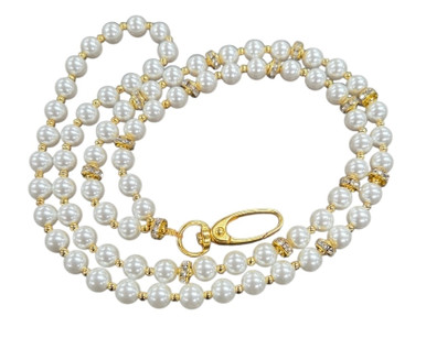 Gold Beaded Pearl Lanyard - DAR Shopping