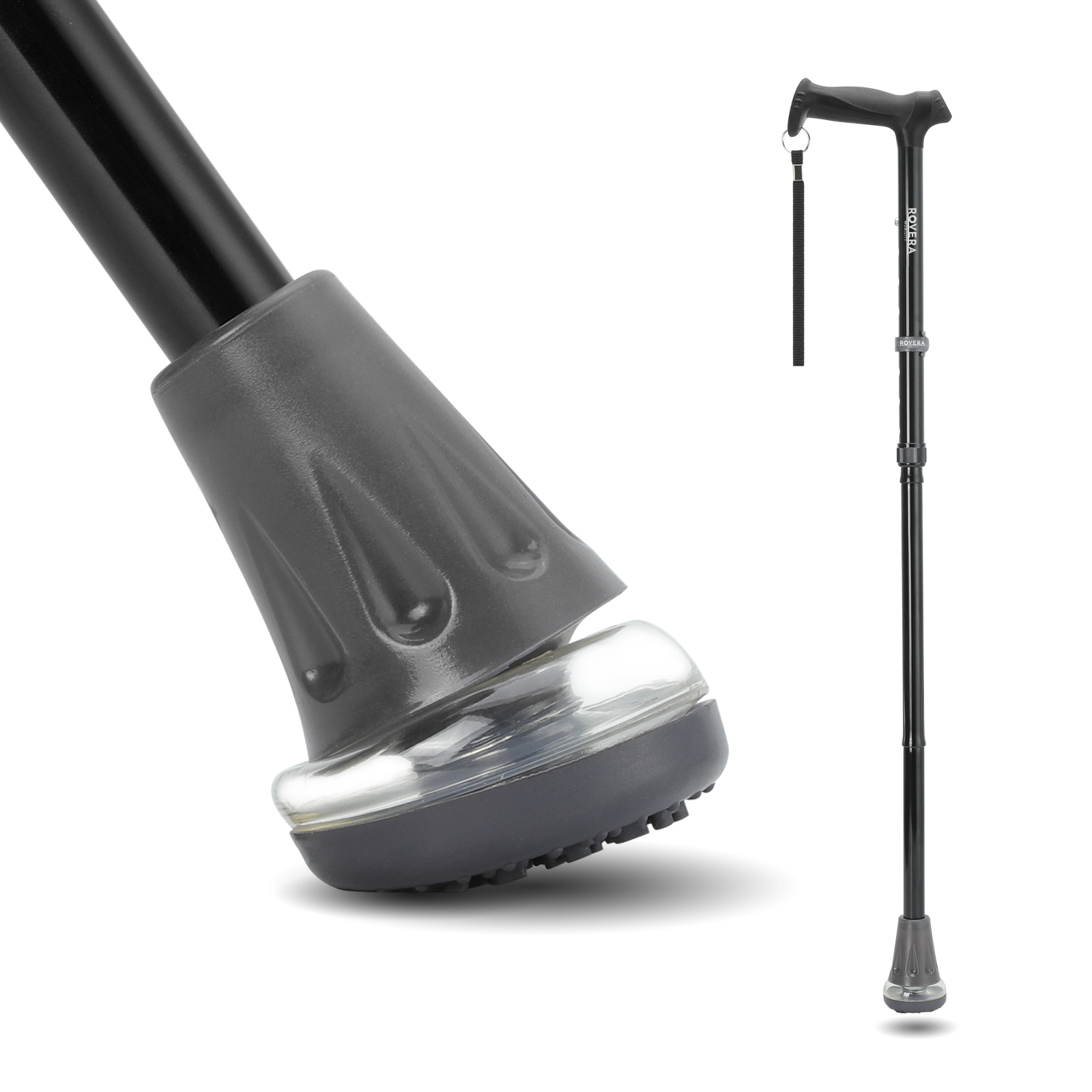 Opvouwbare Wandelstok – Aluminiumlegering – Telescopisch Verstelbaar – 50-110 Cm – Antislip Handgreep – Schokabsorberend – 320 G – Blauw