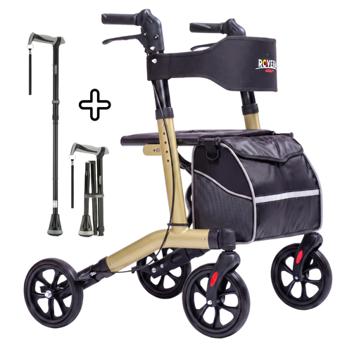 Lichtgewicht rollator + wandelstok