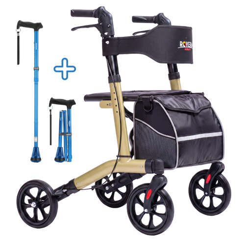 Rollator + Wandelstok Ultragrip Blauw