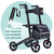 Easy Lichtgewicht Rollator - Antraciet + LED Zaklamp