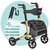 Easy Lichtgewicht Rollator - Champagne + LED Zaklamp