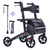 Easy Lichtgewicht Rollator - Antraciet + Wandelstok Paars