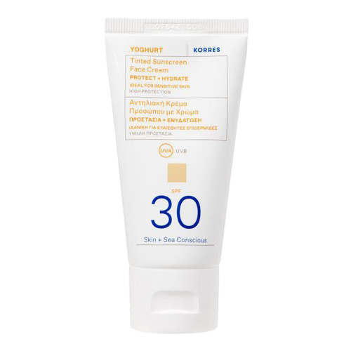 Korres Yoghurt Sunscreen Face Cream Tinted SPF30 50ml
