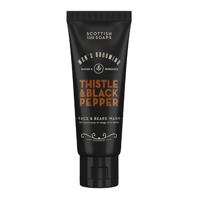 Scottish Fine Soaps Thistle & Black Pepper Face & Beard Wash 75ml