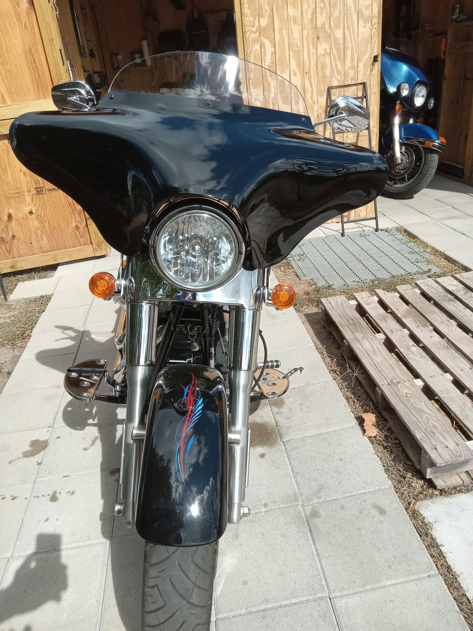 Painted Batwing Fairing Windshield for Honda Shadow ACE 750, Aero