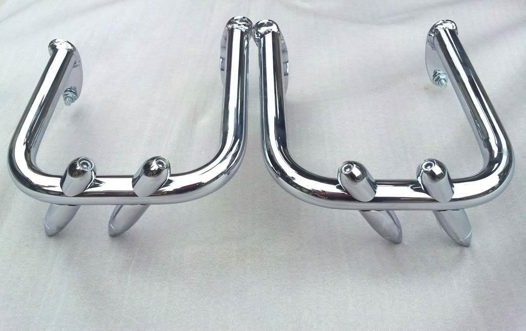 Hard Leather Saddlebags Guard RAIL BAR 4 YAMAHA Roadliner