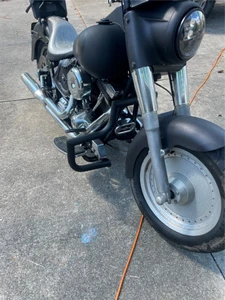 New Black Highway Bars Engine Guard Crash 4 86-99 Harley Heritage Softail Fatboy