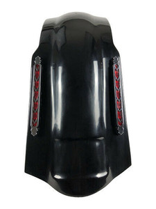 4" Stretched extended Rear FENDER Cover W Led 4 Harley Touring 97-08 Road King