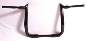 APE HANGER HANDLEBARS 12" BLACK 4 HARLEY SPORTSTER SOFTAIL FAT BOY TOURING 1.5"