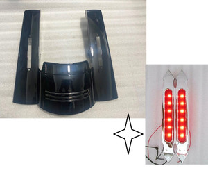 Painted 7" Rear Fender Stretched Filler Extension Lights 4 Harley Touring 14-23