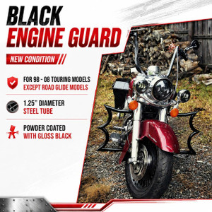 ENGINE GUARD HIGHWAY CRASH BAR 4 HARLEY TOURING ROAD KING STREET GLIDE 1998-08