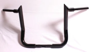 APE HANGER HANDLEBARS 14" BLACK 4 HARLEY TOURING SPORTSTER SOFTAIL FAT BOY GLIDE