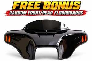 Batwing Fairing Windshield Painted Fits 2018-2023 Harley-Davidson Heritage Softail Classic Custom Slim 5" Windshield ABS Plastic