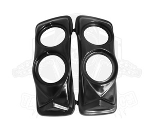 Saddlebag Lids Pair 4 6.5" Hole Harley Softail Touring Stretched Extended 97-13