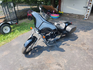 NEW FAIRING WINDSHIELD PAINTED 4 RIDLEY MOTORCYCLE AUTO-GLIDE ALL YEARS 2DIN