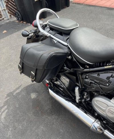BLACK Set Pannier / Luggage Rails 2016+ Triumph Bobber & Speedmaster 1200 USA