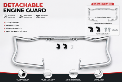 Engine guard Highway Crash Bar Chrome Fits Honda Fury VT1300CX 2010-2023 New 1.5