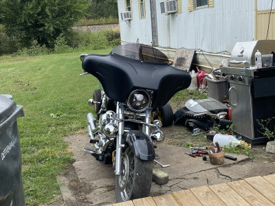 BATWING FAIRING WINDSHIELD 4 Kawasaki Vulcan Nomad 1500 99-04 DOUBLE DIN 4x5"