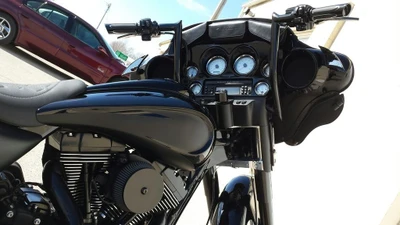 APE HANDLEBAR  HANGER  12" BLACK 4 Harley TOURING SOFTAIL SPORTSTER KING FATBOY