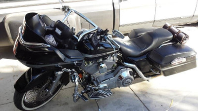 HANDLEBARS 1.25" TUBE SIZE 4 Harley ROAD KING ROAD GLIDE 90-UP  SINISTER STYLE