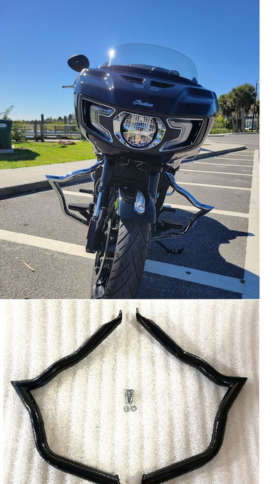 Front Protect Engine Guard Highway Crash Bar For 20-23 Indian Challenger BLACK