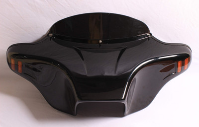 PAINTED BATWING FAIRING WINDSHIELD LED 4 HARLEY TOURING ROAD FL GLIDE ABS 6x9"
