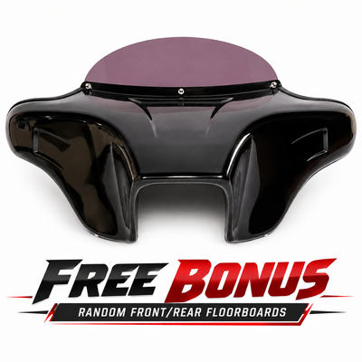 PAINTED BATWING FAIRING WINDSHIELD 4 HARLEY TOURING ROAD KING ELECTRA FL  6X9"