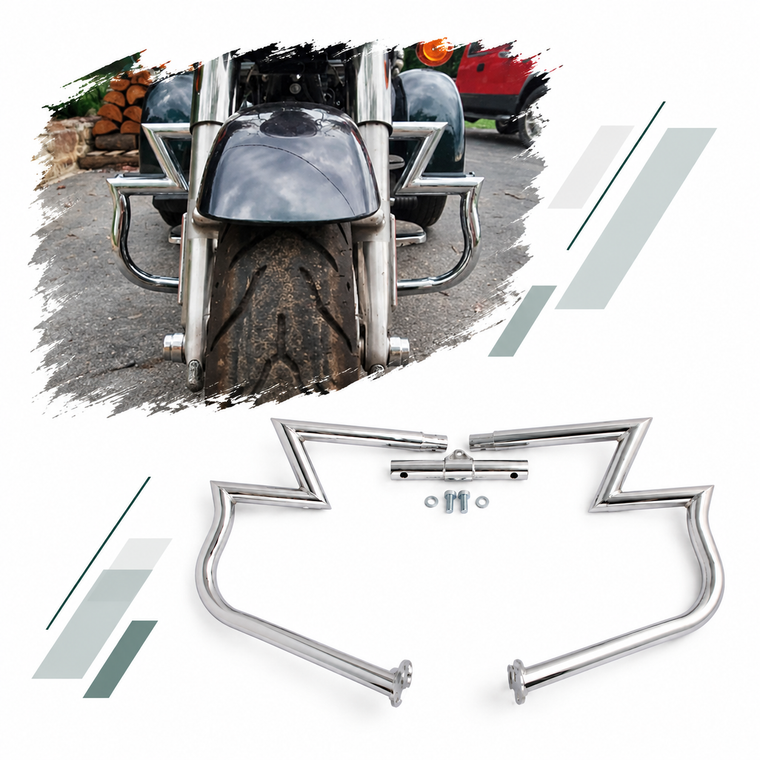 ENGINE GUARD HIGHWAY CRASH BAR 4 TOURING ROAD KING STREET GLIDE 09-21 1.25" TUBE
