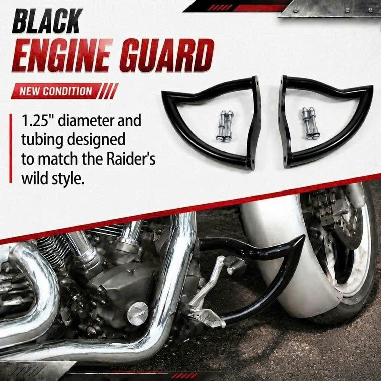 FIT YAMAHA VSTAR RAIDER SCL Engine Guard Crash Highway Bars 1.25" Tube Size Nice