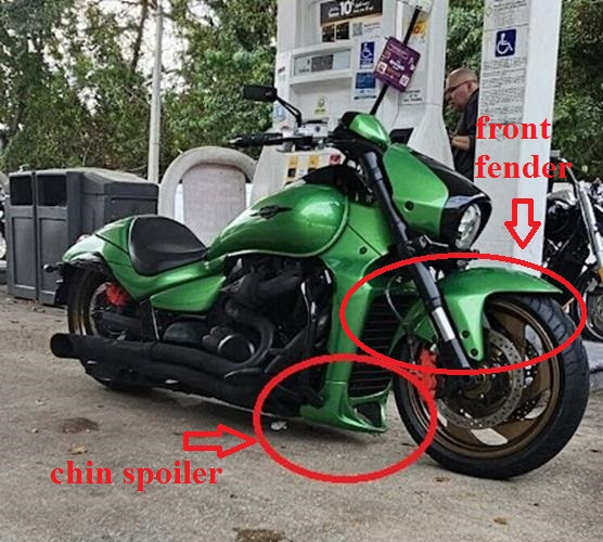 Front Fender+ Chin Spoiler Fit For Suzuki Intruder M109R Boulevard 2006-LATER