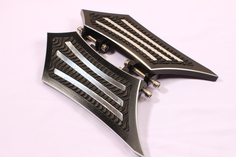 NEW REAR FOOTPEGS FLOORBOARDS FOOTBOARDS FOOT PEGS HARLEY TOURING STREET GLIDE