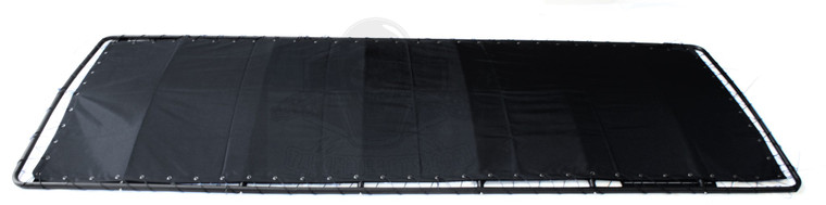 120" Topsail Bimini Style Canvas Golf Cart Roof / Tubular Sun Top - Black Usa