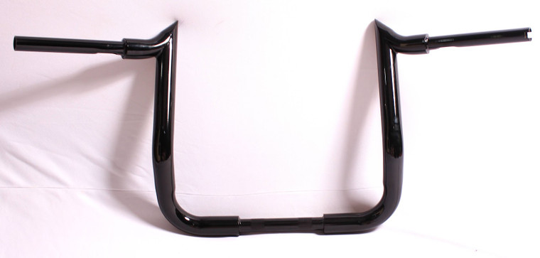 APE HANGER HANDLEBARS 12" BLACK 4 HARLEY SPORTSTER SOFTAIL FAT BOY TOURING 1.5"