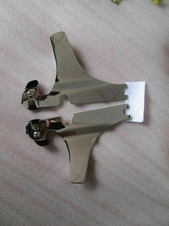 CHROME SIDE PLATES SIDEPLATES 4 BACKREST SISSY BAR HARLEY SOFTAIL DELUXE FATBOY