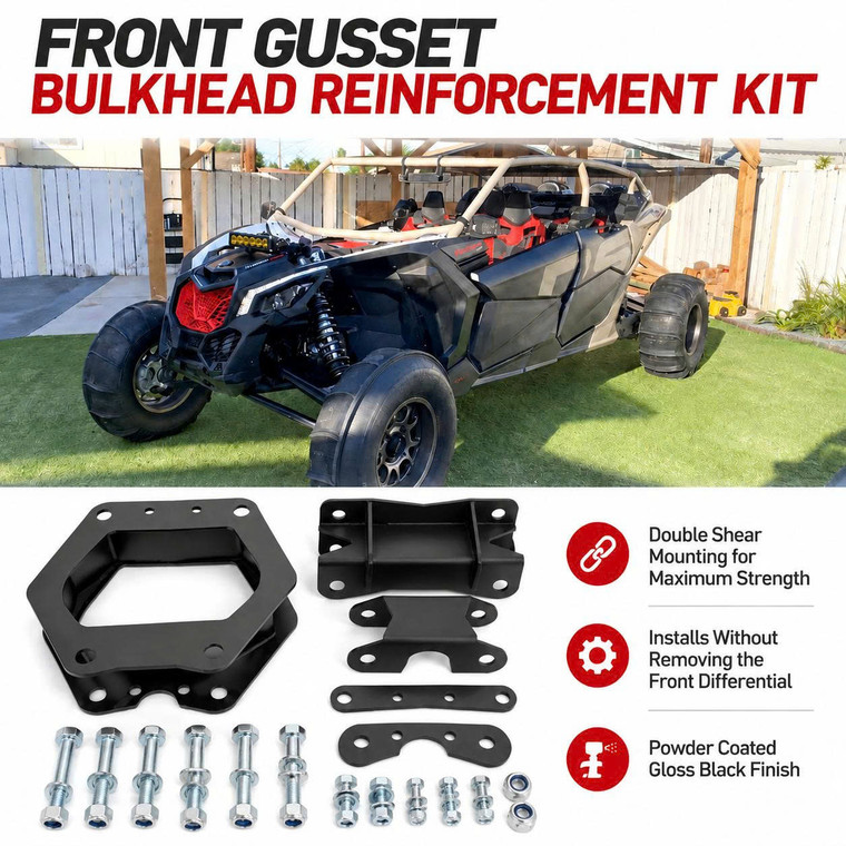 CANAM MAVERICK Front Gusset Bulkhead Kit Can Am X3 XRS XDS RC XRC XMR 2017-2024