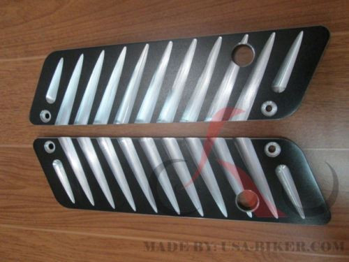 CNC Alum Saddlebags Latch Cover 4 Harley Softail Fat boy 93-13 Road Glide Street
