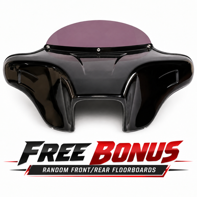 BATWING FAIRING WINDSHIELD 4 HARLEY HERITAGE SOFTAIL FATBOY LO SLIM 6X9" 2018-Later