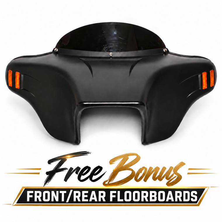 BATWING FAIRING WINDSHIELD 4 HARLEY SOFTAIL FATBOY DELUXE ABS DOUBLE DIN PRIMER