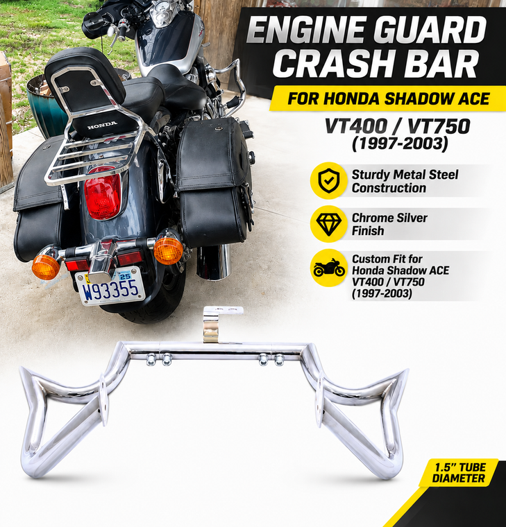 Highway Engine Guard Crash Bar Fits Honda Shadow ACE VT750 VT400 1997-03