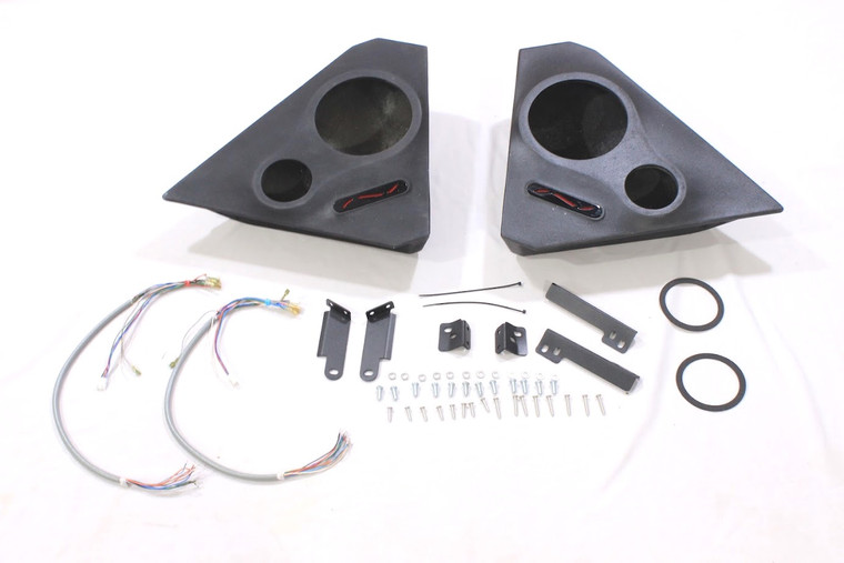 Polaris Slingshot Front Kick Panel Speakers Pods 4 6.5" Speakers 3.8" Bullet LED