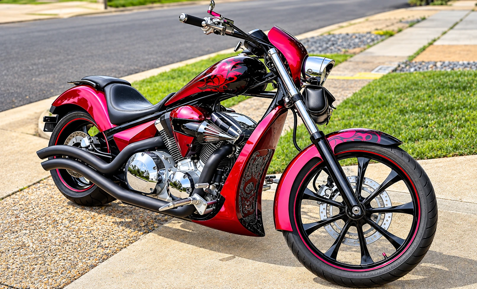 Honda Fury motorcycle chin spoile